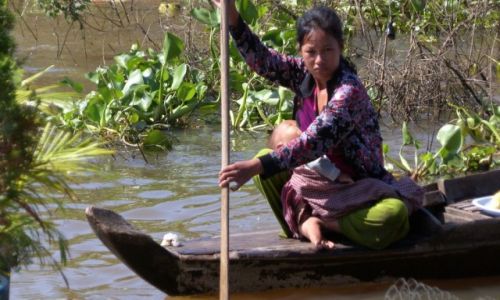 Zdjecie KAMBODA / - / jezioro Siem Reap / Siem Reap