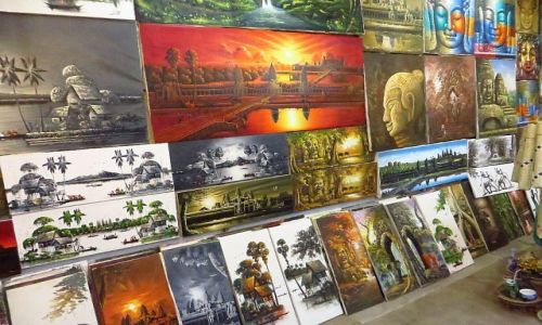 Zdjcie KAMBODA / Angkor /  Siem Reap / na bazarze