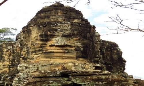 Zdjcie KAMBODA / Angkor / Angkor Thom / brama poudniowa - detal