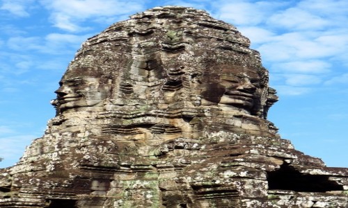Zdjecie KAMBODA / Angkor / Angkor Thom / witynia Bajon - kamienne twarze