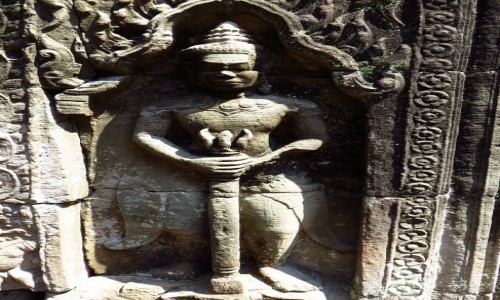 Zdjcie KAMBODA / Angkor / okolice Siem Reap / Ta Som - detal