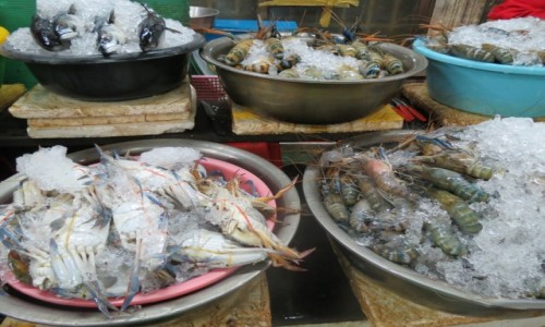 Zdjęcie KAMBODżA / Azja / Siem Reap /   Kambo bazar owoce morza