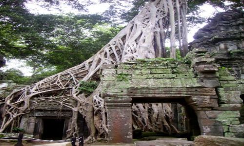 KAMBODA / okolice Siem Reap / zesp Angkor Wat / przejcie do Ta Keo