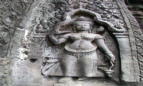 Zdjcie KAMBODA / brak / Swiatynie Angkor / TaProhm - plaskorzezba