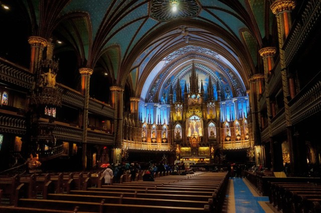 Zdj cia: Montreal, Quebec, Wnętrze Bazyliki Notre-Dame, KANADA Zdj cia: Montreal, Quebec, Wnętrze Bazyliki Notre-Dame, KANADA
