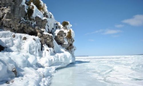Zdjęcie KANADA / Ontario / Bruce Peninsula Park / zima na jeziorze
