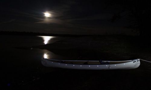 Zdjęcie KANADA / Ontario / Rzeka French River / Kanu nocą