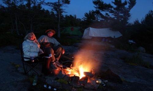 Zdjecie KANADA / Ontario / Wyspa Franklin Island / Biwakowanie na wyspie Franklin Island w Ontario