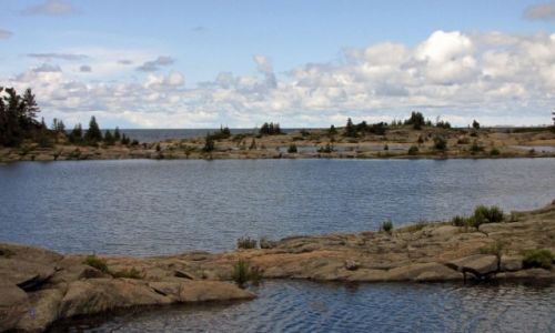 Zdjcie KANADA / Ontario / Wyspa Franklin Island na zatoce Georgian Bay / Widok z naszego miejsca biwakowego