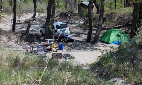 Zdjęcie KANADA / Ontario / Park Long Point Provincial Park / Biwakowanie w parku Long Point Provincial Park