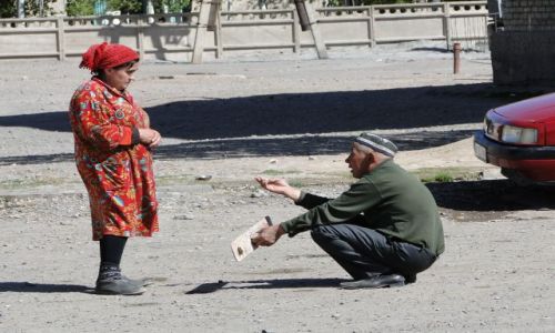 Zdjecie KAZACHSTAN / Czuna / ulica..... / O co Ci kobieto chodzi......