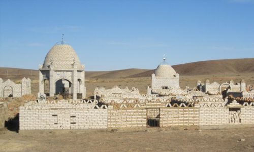 Zdjecie KAZACHSTAN / Kazachstan / Kazachstan / Cmentarz  -  mauzoleum