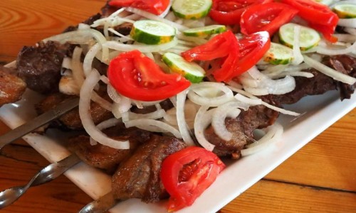 Zdjecie KAZACHSTAN / pn. Kazachstan / Astana / Szaszyki z barana