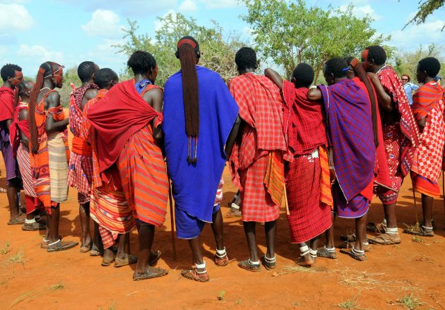 Zdjęcia: Masai village, Tsavo East, a z drugiej strony . . . , KENIA Zdjęcia: Masai village, Tsavo East, a z drugiej strony . . . , KENIA