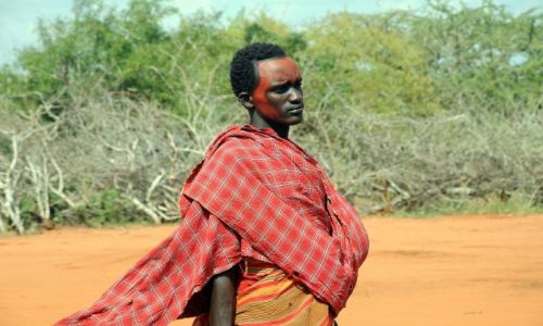 Zdjecie KENIA / Tsavo East / Masai village  / czas na reflekcje 