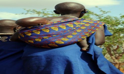 Zdjcie KENIA / Tsavo East / Masai village / Mamo, pokaz!