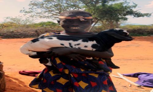 Zdjcie KENIA / Tsavo East / Masai village / eat it 