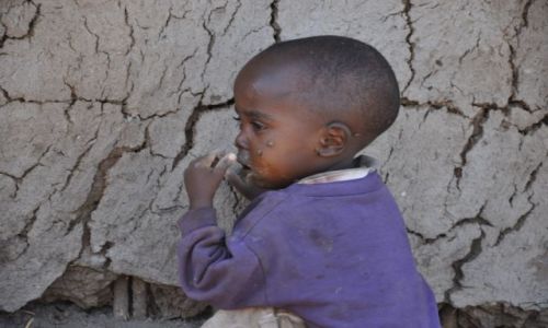 Zdjecie KENIA / Amboseli / wioska masajska / Dzieci Masajw