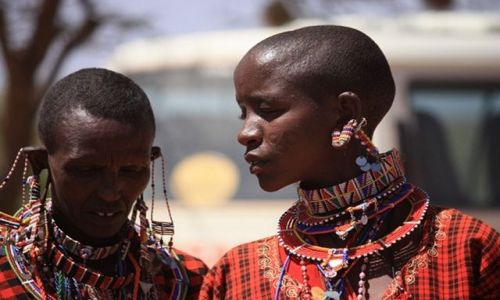 Zdjecie KENIA / Park Narodowy Amboseli / wioska masajska / konsultacje handlowe