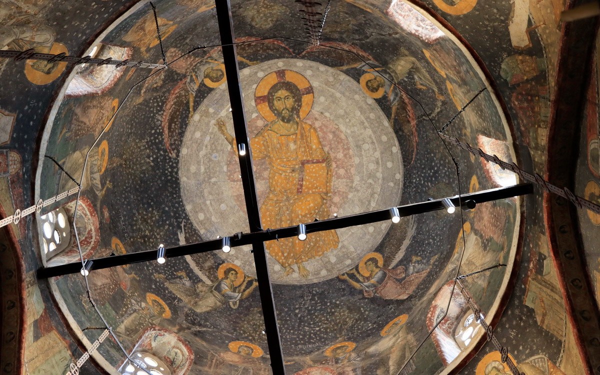 Zdjęcia: Peć, Freski w kopule monasteru Peć Partikarhija, KOSOWO Zdjęcia: Peć, Freski w kopule monasteru Peć Partikarhija, KOSOWO