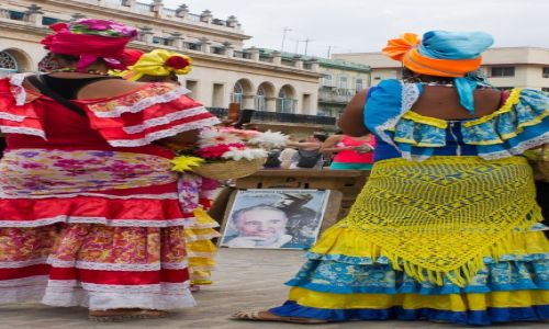 Zdjecie KUBA / Havana / Plaza de Armas / Wdz wiecznie ywy