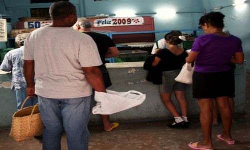 Zdjcie KUBA / Camaguey / Camaguey (Puerto Prncipe)  / Za czym kolejka ta stoi?