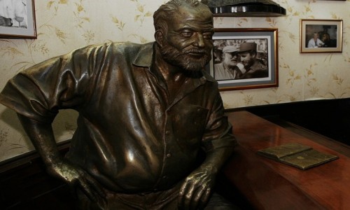 Zdjcie KUBA / Hawana / El Floridita / Kcik Ernesta Hemingway'a