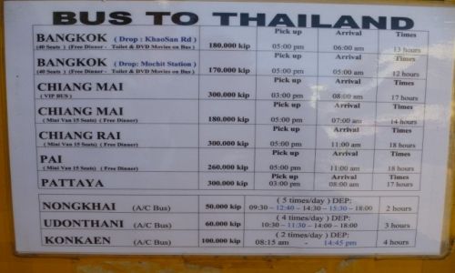 Zdjcie LAOS / Vientiane / bus station / Bus Vientiane-Tajlandia - ceny, czas i godz. odjazdu