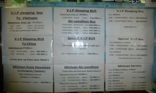 Zdjcie LAOS / Luang Prabang / bus station / Luang Prabang - ceny, czas i godz. odjazdu busw