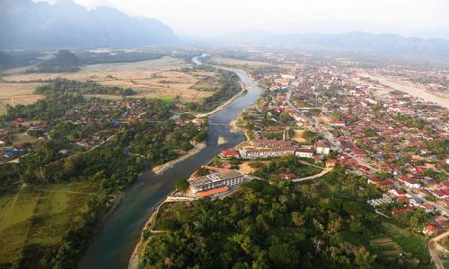 Zdjcie LAOS / Laos pnocny / Vang Vieng / lot balonem