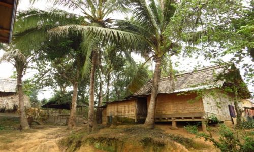 Zdjcie LAOS / Laos pnocny / wioska Ban Hat Sao / wiejska zabudowa