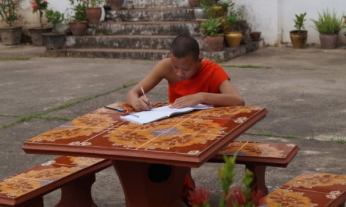 Zdjęcie LAOS / Louangphrabang / Louangphrabang / Pilny uczeń