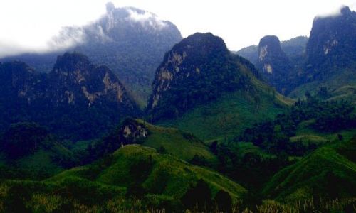 Zdjęcie LAOS / brak / W drodze z Vientiane do Luang Prabang / Mgła