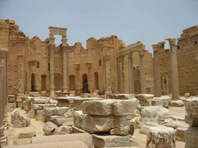 Zdjęcia: Leptis MAgna, połnocna LIbia, antyczna katedra- pozostałości, LIBIA Zdjęcia: Leptis MAgna, połnocna LIbia, antyczna katedra- pozostałości, LIBIA