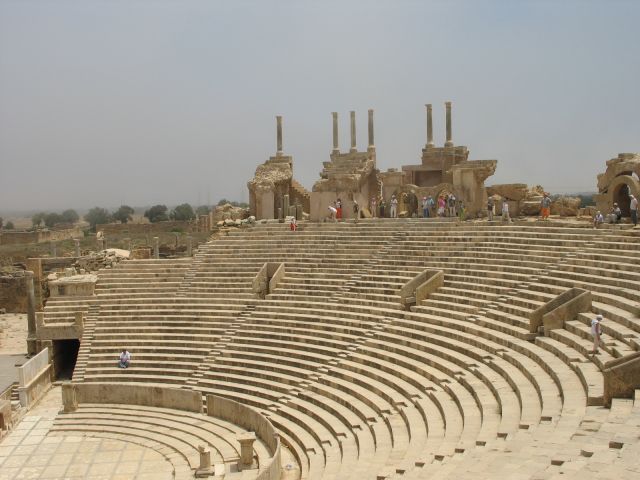 Zdjęcia: Leptis MAgna, połnocna LIbia, pieknie zachowany amfiteatr, LIBIA Zdjęcia: Leptis MAgna, połnocna LIbia, pieknie zachowany amfiteatr, LIBIA