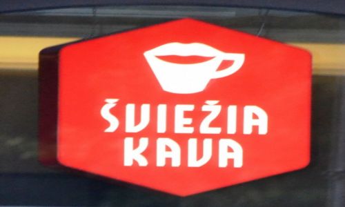 Zdjecie LITWA / okrg wileski / Wilno / Na prospekcie Gedymina - wstp na kaw