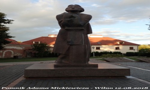 Zdjcie LITWA / okrg wileski / Wilno / Pomnik Adama Mickiewicza