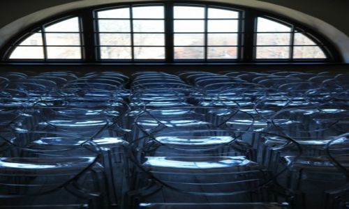 Zdjęcie ŁOTWA / Łatgalia  / Daugavpils (pol.. Dyneburg) / Nowoczesna widownia  w starej twierdzy