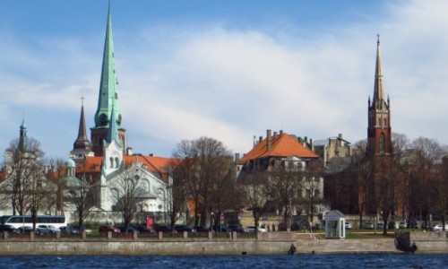 Zdjęcie ŁOTWA / Ryga / Ryga / widok na Rygę z Dźwiny
