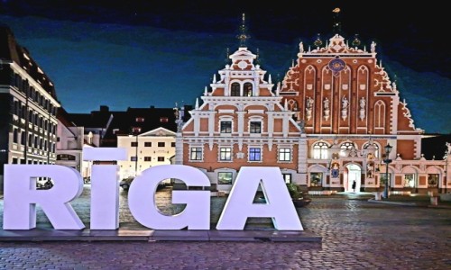 Zdjcie OTWA / Ryga / Stare miasto / Noc