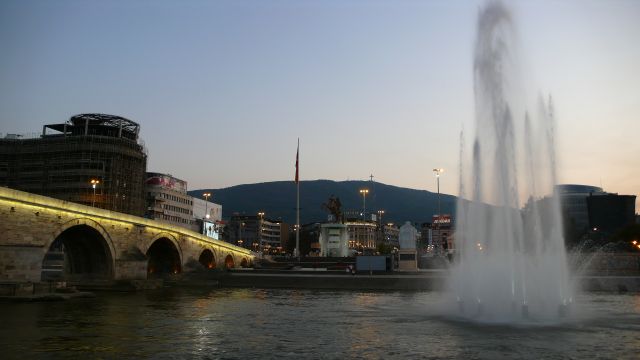 Zdjęcia: Skopje, Widok na Plac Macedonia, MACEDONIA Zdjęcia: Skopje, Widok na Plac Macedonia, MACEDONIA