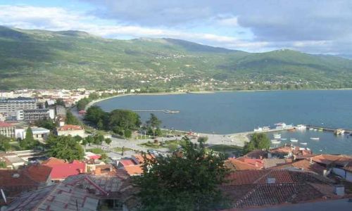 Zdjecie MACEDONIA / brak / Ohryd / Widok z kwatery na jezioro Ohrydzkie