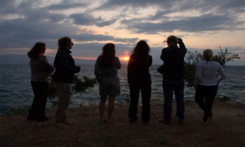 Zdjęcie MACEDONIA / Ohrid / camping Gradishte / Makedonija sunset
