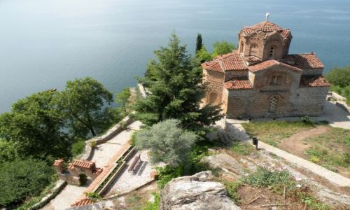 Zdjecie MACEDONIA / Ochryd / jezioro Ochrydzkie / Cerkiew w Jana