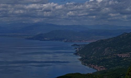 Zdjęcie MACEDONIA / Ochryd / góry Galicica / widok na jezioro