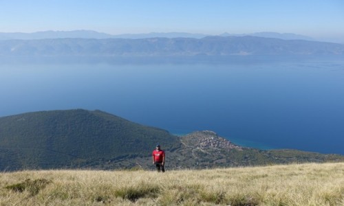 Zdjecie MACEDONIA / - / Park Narodowy Galiczica / Widok na Jezioro Ochrydzkie z kapliczki w. Grzegorza