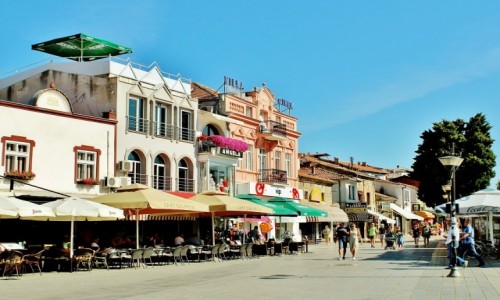 Zdjcie MACEDONIA / pd.-zach.Macedonia Pnocna / Ochryda / Uliczka w Ochrydzie
