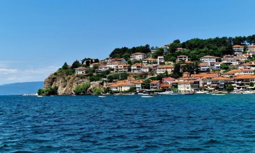 Zdjecie MACEDONIA / Ochryda / Port / Widok z portu