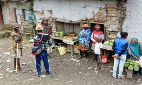 Zdjcie MADAGASKAR / Fianarantsoa-Manakara / gdzie na trasie pocigu / Stragan