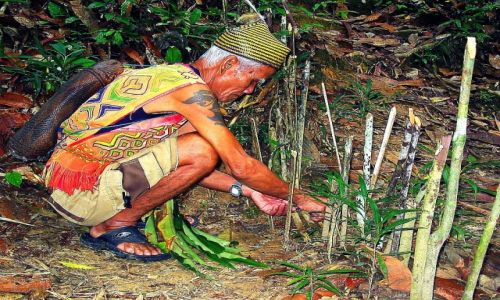 Zdjecie MALEZJA / Borneo / Sarawak / Z plemienia Iban